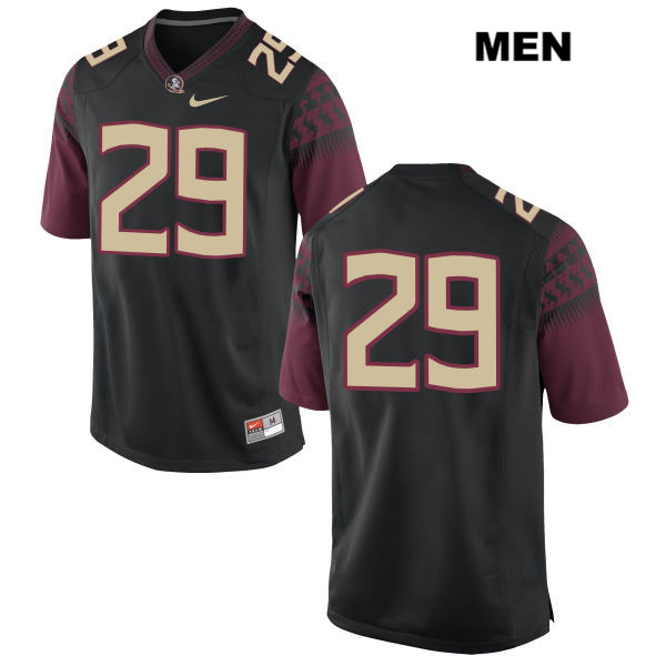 Men's NCAA Nike Florida State Seminoles #29 Nate Andrews College No Name Black Stitched Authentic Football Jersey IUO1269QR